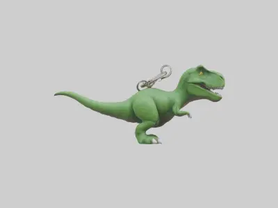 Dinosaur keychain model Low-poly 3D model
