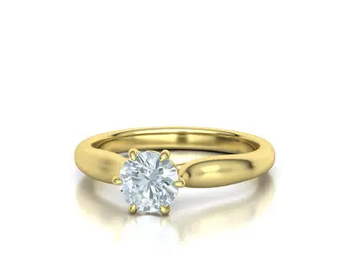 Solitaire Engagement Ring 1CT stone printable 3dmodel 3D print model