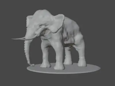 Elephant Low-poly 3D model