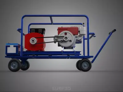 PORTABLE ELECTRIC VEHICLE EV CAR CHARGING SYSTEM POWER GENERATOR 3D model