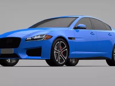 Sports Sedan Game-Ready Model Low-poly 3D model Low-poly 3D model