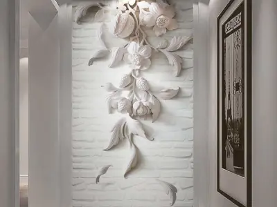   wall decoration flower 3D print model