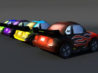 Low Poly Cars for Games Low-poly 3D model