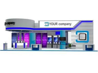 Booth Exhibition Stand a598b  3D model