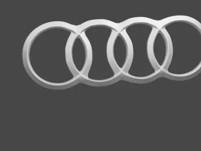Audi 3D Logo Low-poly 3D model