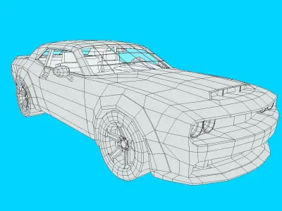 Dodge Challenger SRT Demon Low-poly 3D model