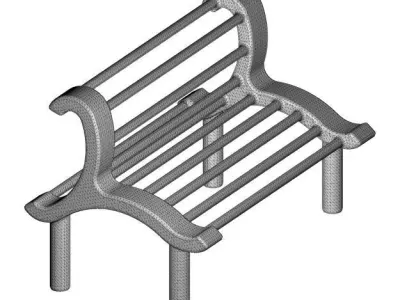 Park Seating Bench 3D print model