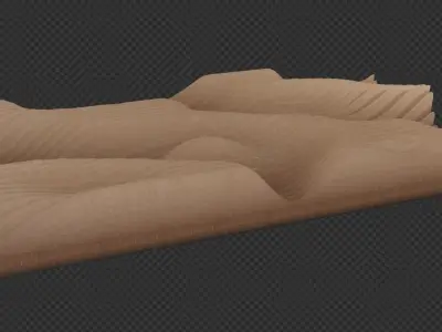 Artistic deco mantic wave 3D print model