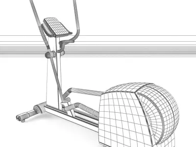 Elliptical Training Machine 3D model