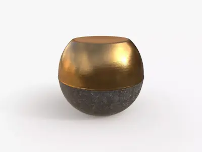 Box Copper Stone Low-poly 3D model