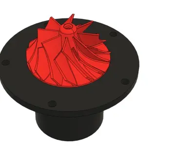 Small Turbocharger  3D print model