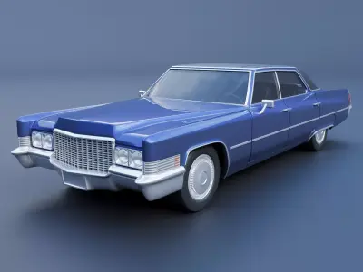 Cadillac Deville 1970 4 Door 3D print model
