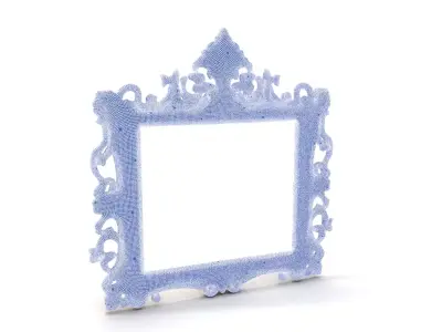 Baroque Gold Ornate Frame model pack Low-poly 3D model