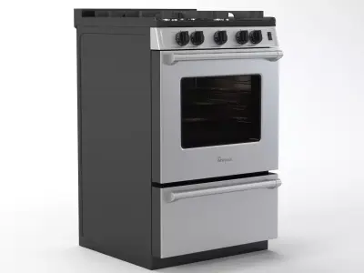 24-inch Freestanding Gas Range with Sealed Burners WFG500M4HS 3D model