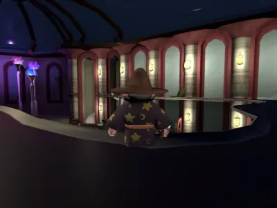 Royal Dining Room Low-poly 3D model