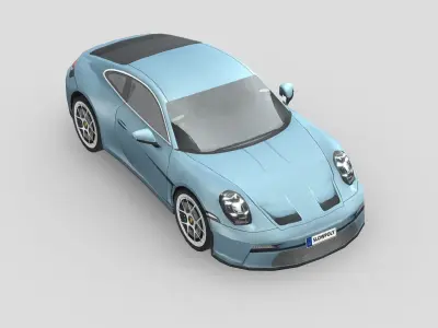 Porsche 911 ST 2024 Low-poly 3D model