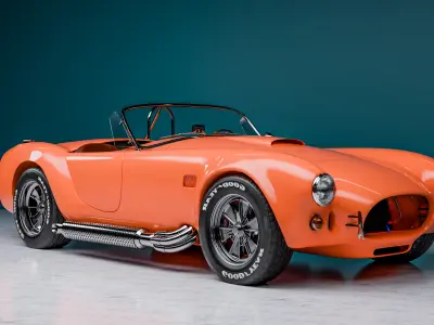 Classic Shelby Cobra Style Roadster 3D model