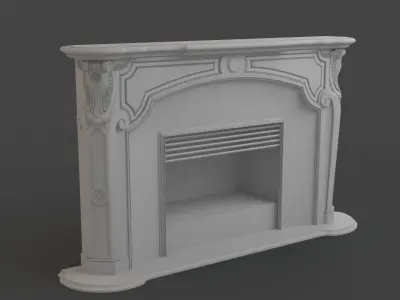 Classic Fireplace 3D model buy