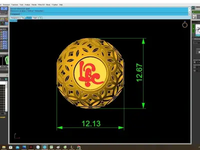 Luxury Hollow Filigree Sphere Bead Jewelry 3D Model 4030 3D print model
