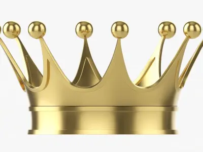 Coronation Royal gold crown 02 3D model