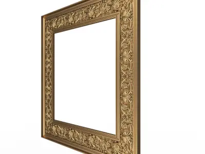 Classic Frame and Mirror 079 Low-poly 3D model
