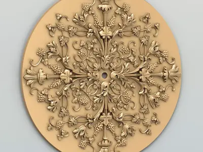 Round rosette 047 3D model