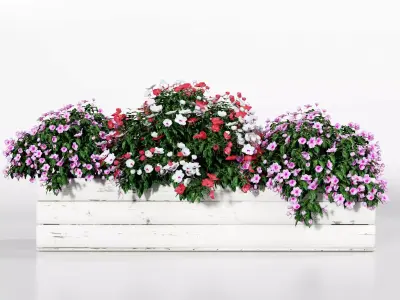 Flower plant set 07 3D model