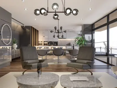 Modern living - D1 3D model