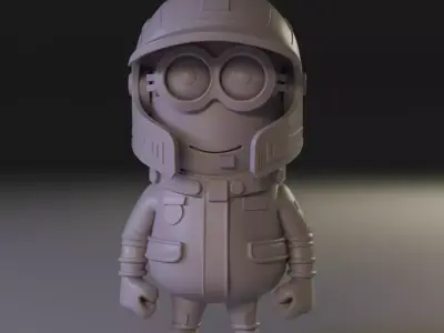 Minions car racer 3D print model