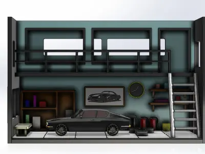 car garage model 3D print model