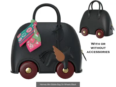 Hermes Mini Bolide Bag On Wheels 3D Model Pack