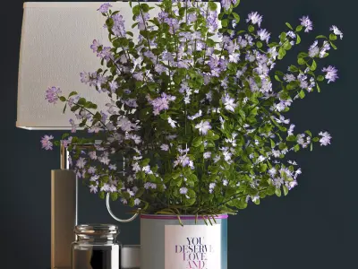 Decorative vase set 3D model