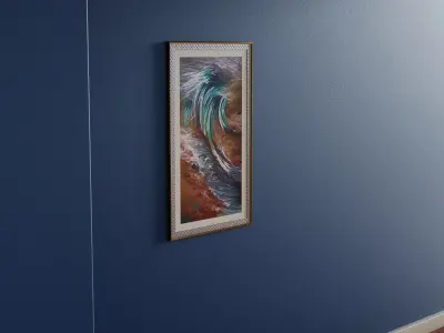 Framed Abstract Artwork 1 Low-poly 3D model