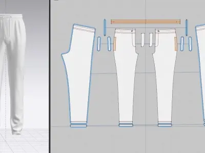 Mens Jogger 01 3D model