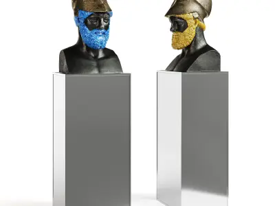 Pericles bust classic color 3D model