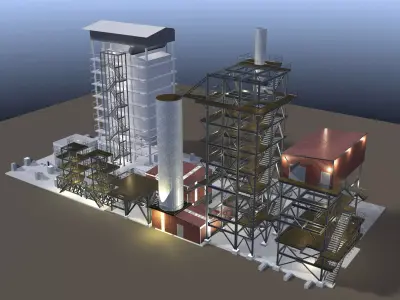 Industrial building layout 25-41 3D model