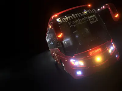 Higer Sleeper Bus 3D model