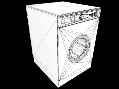 Washing Machine PBR Low-poly 3D model