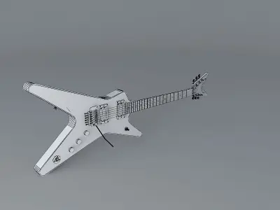 Dimebag Darrell  Dean ML guitar Free 3D model