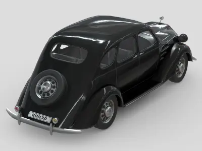Toyota AA 1940 Low-poly 3D model