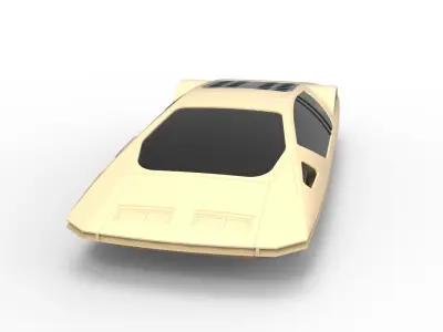 Ferrari Concept car 1970 Scale 1 to 24 3D print model