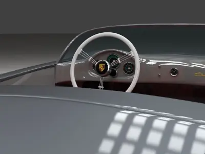 Porsche 550 Spyder gray 3D model
