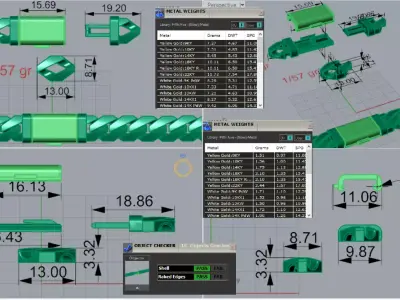  Gold Bracelet  Modern Combination of Elegance Strength bg0057 3D print model