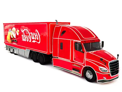 Freightliner Cascadia Santa Claus truck  new year 3D model