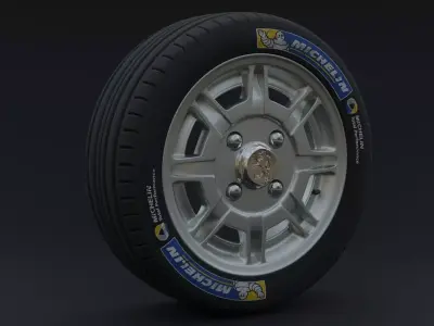 PEUGEOT 505 504 GTI Alloy Rim 3D model