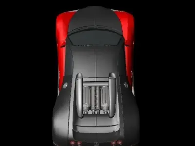 Bugatti Veyron Low-poly 3D model