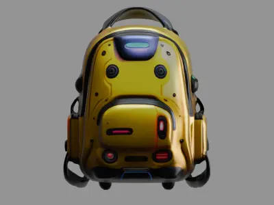 Stylized Backpack BP23 Low-poly 3D model
