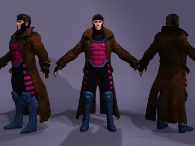 Gambit Deadpool Wolverine Channing Tatum X-man Marvel 3D model