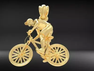 Cyclist Pendant 3D print model