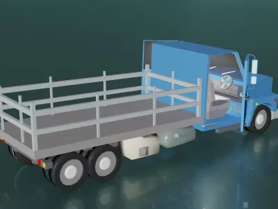 lowpoly cargo truck Low-poly 3D model